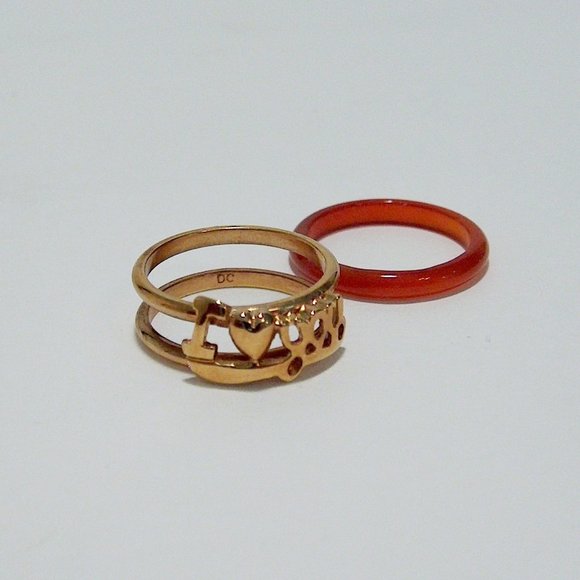 Valentine's Day Ring 18K Gold Plated I LOVE YOU Ring Nickle Free Size 7 - Picture 2 of 7